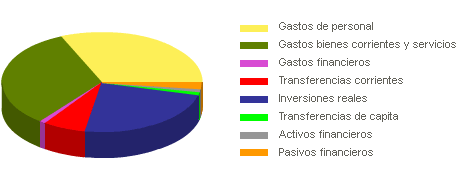 Gráfico que representa los gastos generados en el año 2008