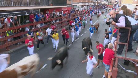 Imagen Los toros para recortes dejan un quinto encierro 'muy vivo' en Sanse
