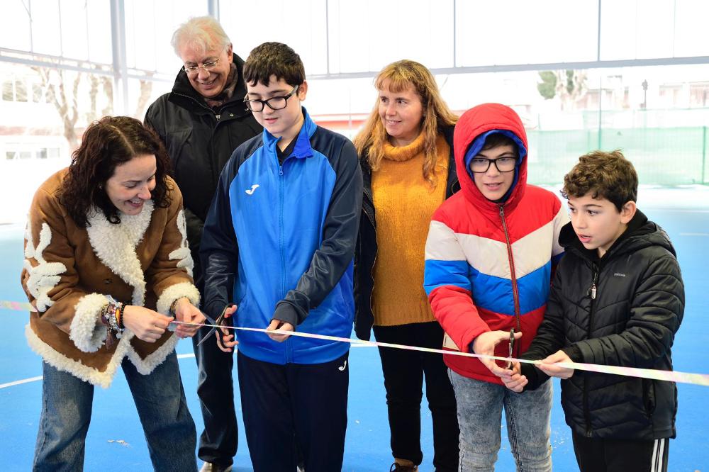 Imagen Concluyen las obras de la pista cubierta del colegio Nuestra Señora de Valvanera