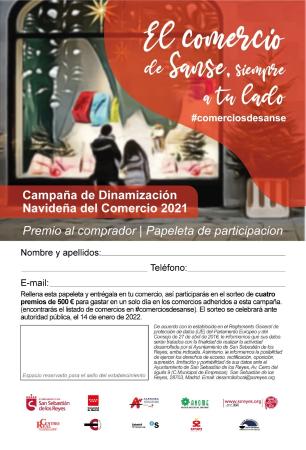 Imagen Premio al comprador. Campaña de  Dinamización Navideña del Comercio 2021