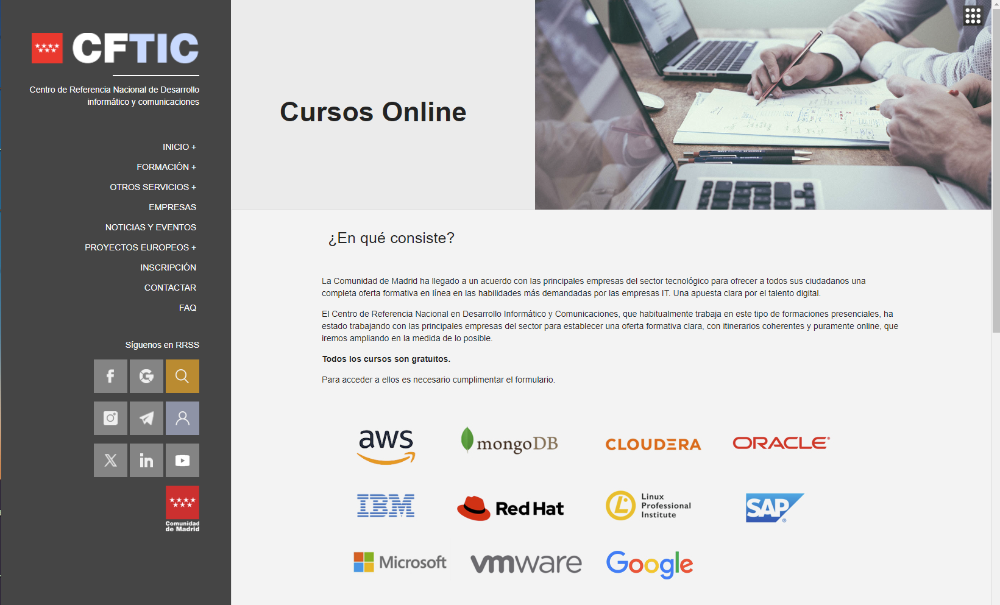 Imagen Cursos online gratuitos en distintas competencias digitales