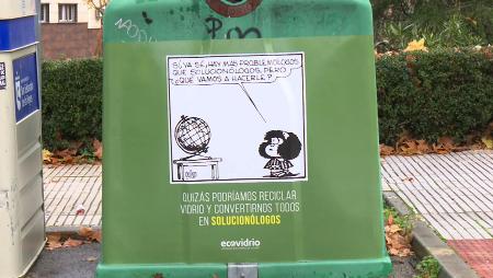 Imagen Sanse da la bienvenida a Mafalda para incentivar el reciclaje de vidrio