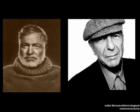 Imagen Hemingway y Leonard Cohen en Sanse