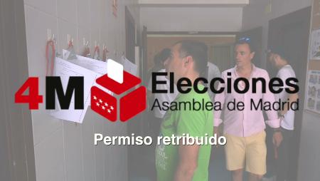 Imagen 4M Elecciones Asamblea de Madrid: Permiso retribuido