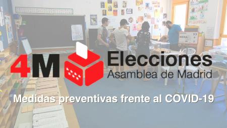 Imagen 4M Elecciones Asamblea de Madrid: Medidas preventivas frente al COVID-19...